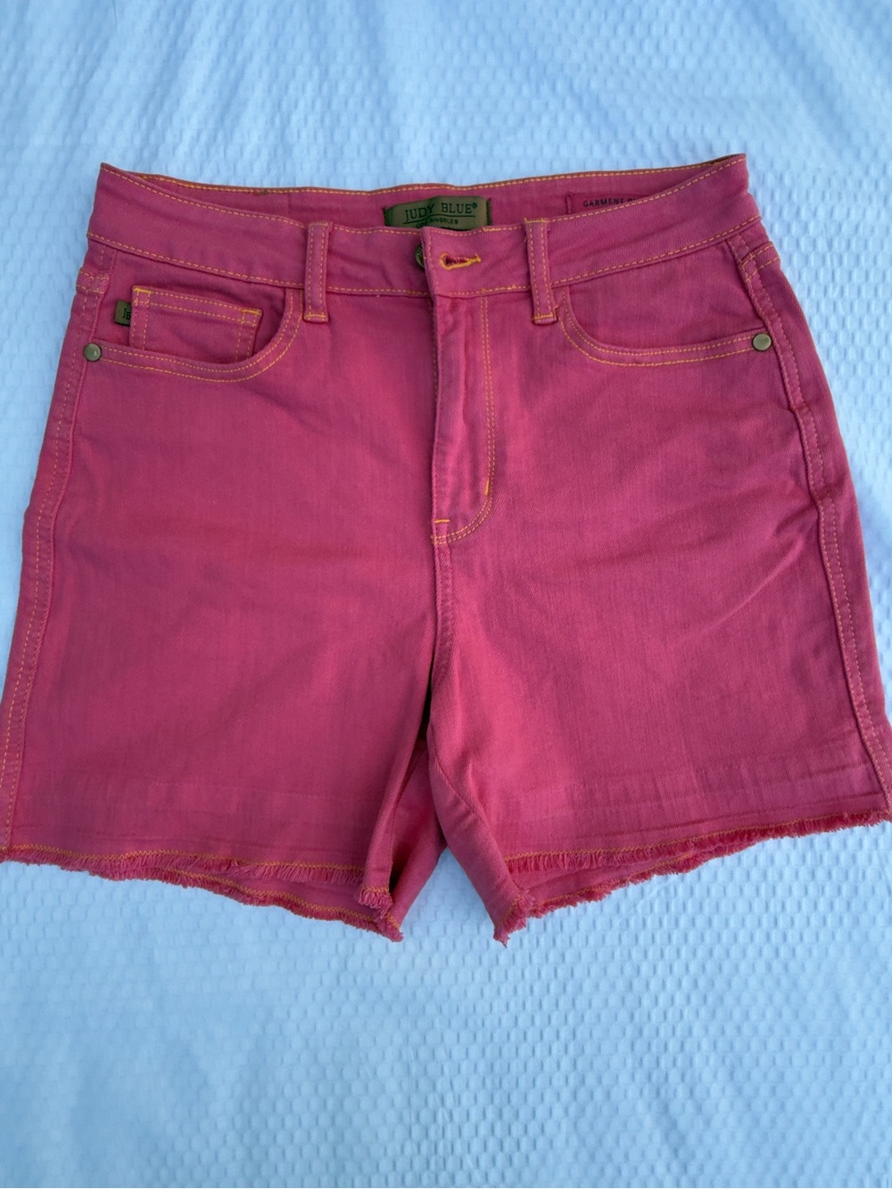 JUDY BLUE Women's Vibrant HOT PINK Garment-Dyed Short